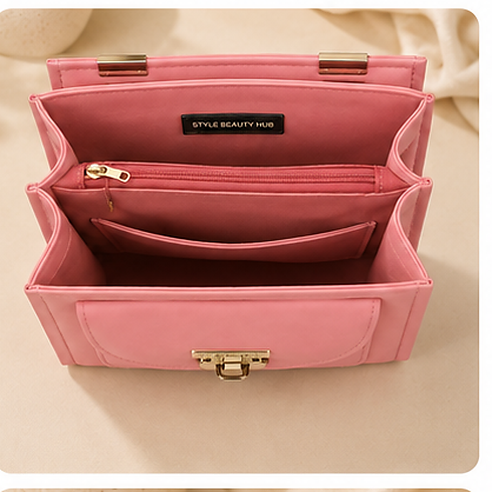Style Beauty Hub Elegant Pink Top Handle Handbag for Women